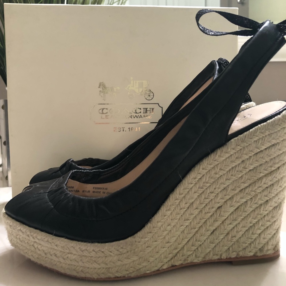 Coach black maritza soft leather shoe 6.5 - Picture 4 of 5